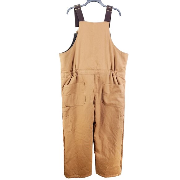 Walls Zero-Zone Mens 2XL Brown Insulated Bib Overalls Regular Cotton - Picture 2 of 10
